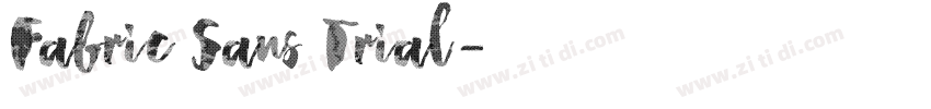 Fabric Sans Trial字体转换